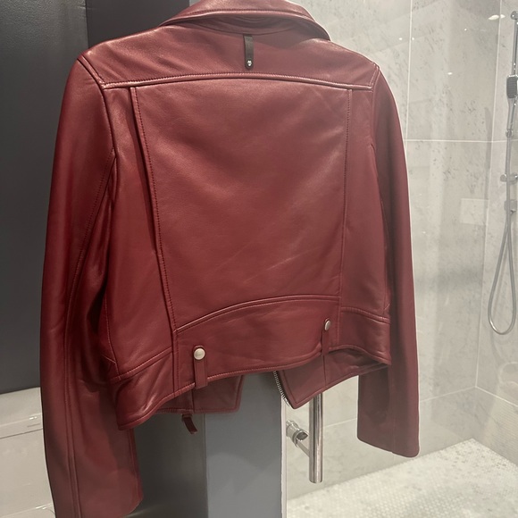 Mackage Red Baya-r Leather Moto jacket - Picture 6 of 6